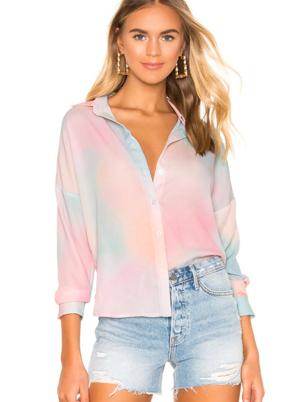 Superdown Miranda Pastel Blouse Size S